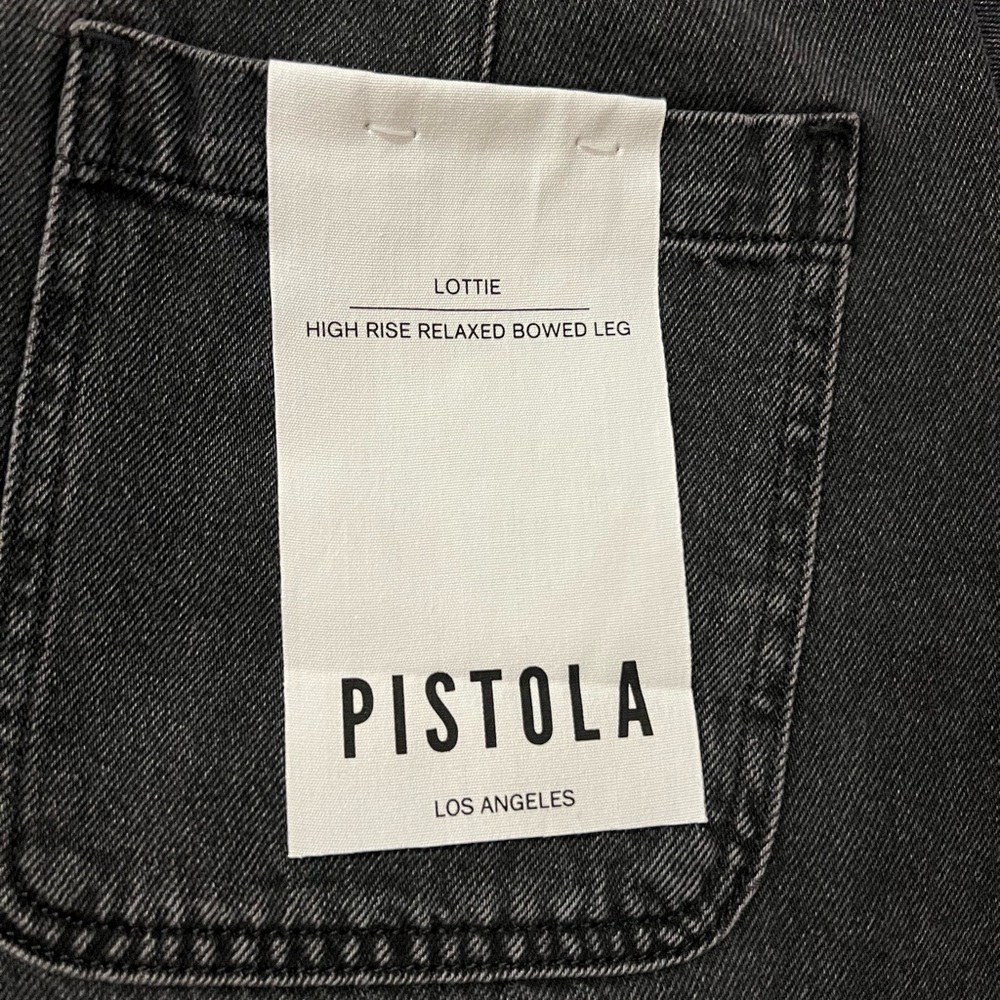 Pistola Black Lottie High Rise Relaxed Bowed Leg Jeans - Picture 5 of 7